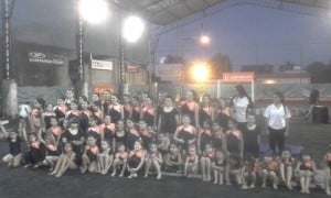 La foto del final, con todo el grupo de pequeñas gimnastas.